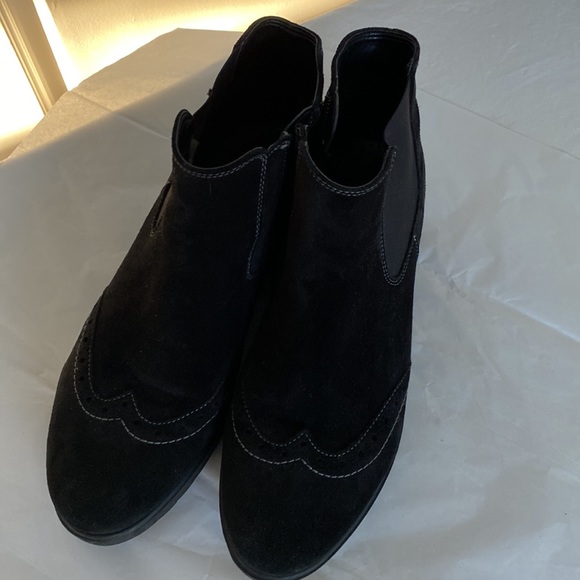 Ara black suede fleeces lined booties - Picture 8 of 15